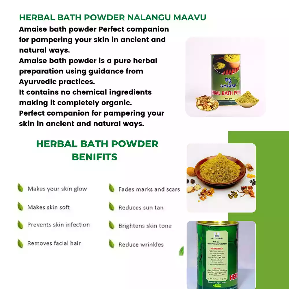 Amaise 6 Natural Herbal Bath Powder 100 gm