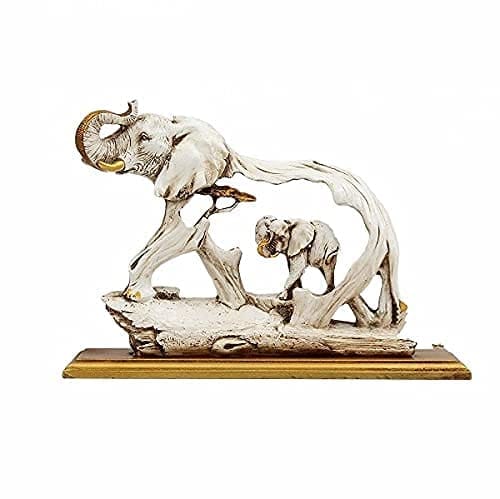 கலைநயமிக்க ரெசின் யானை சிற்பம் - வீடு மற்றும் அலுவலக அலங்காரத்திற்கான நேர்த்தியான யானை உருவம்