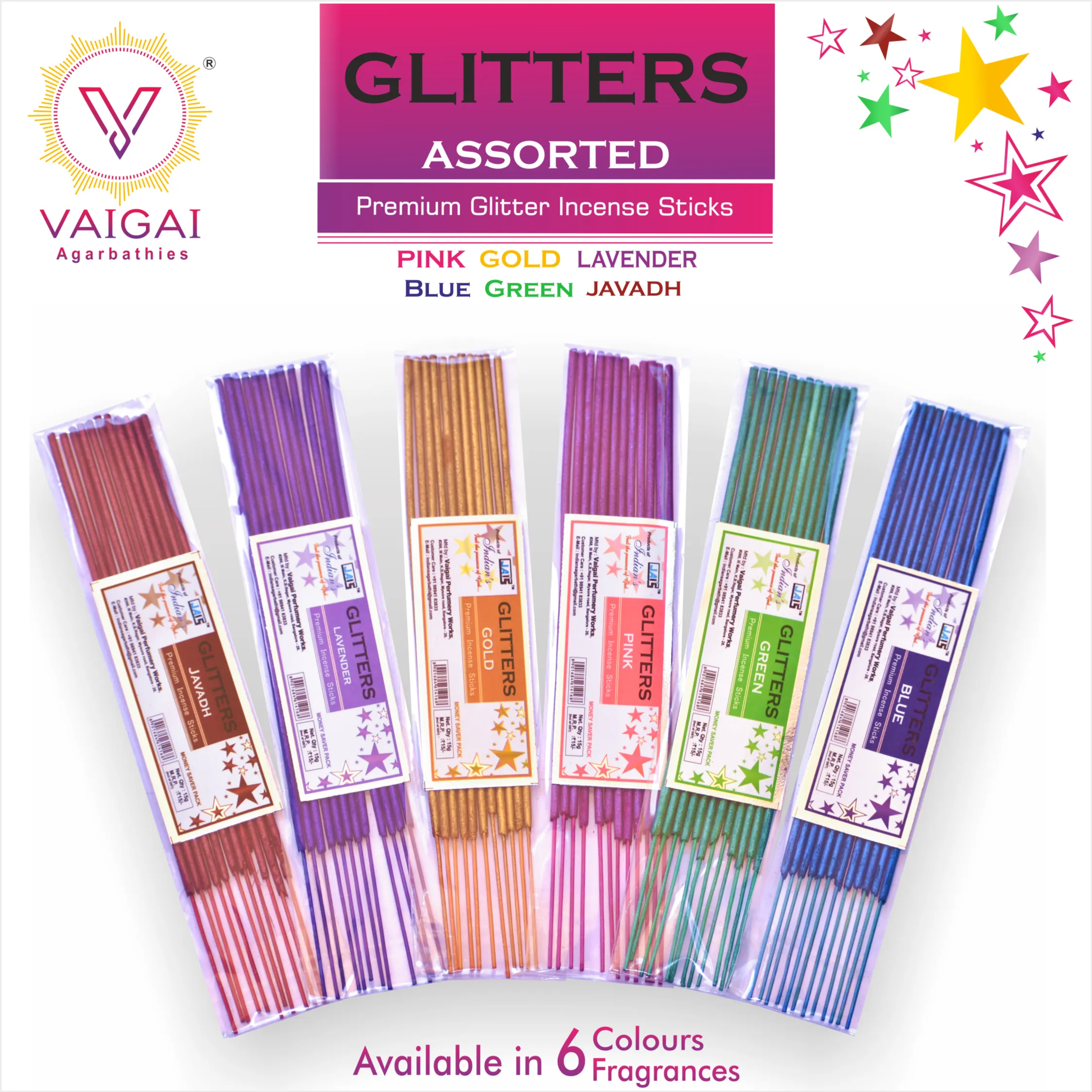 Glitters 6in1 Metallic Agarbatti