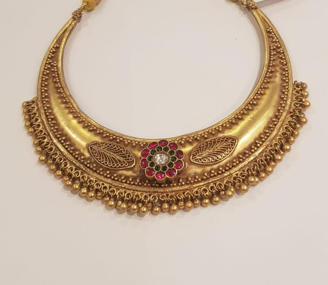 Exquisite 925 Sterling Silver Gold-Plated Traditional Choker