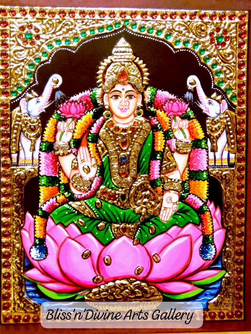 GAJALAKSHMI TANJORE PAINTING