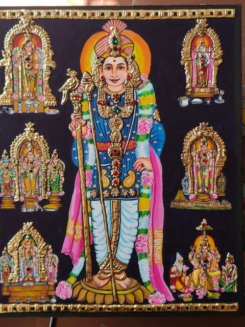 MURUGAN TANJORE PAINTING