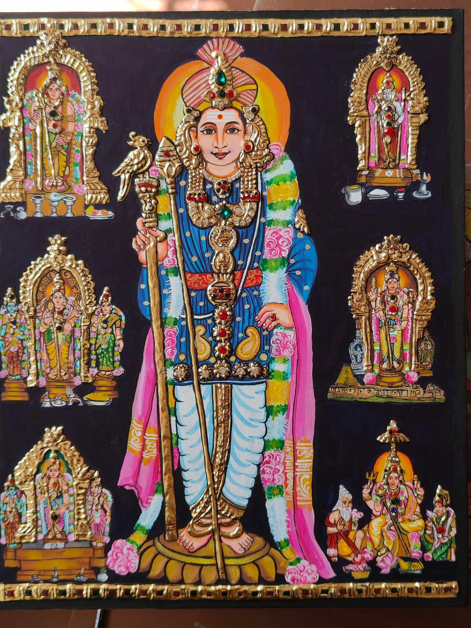 MURUGAN TANJORE PAINTING