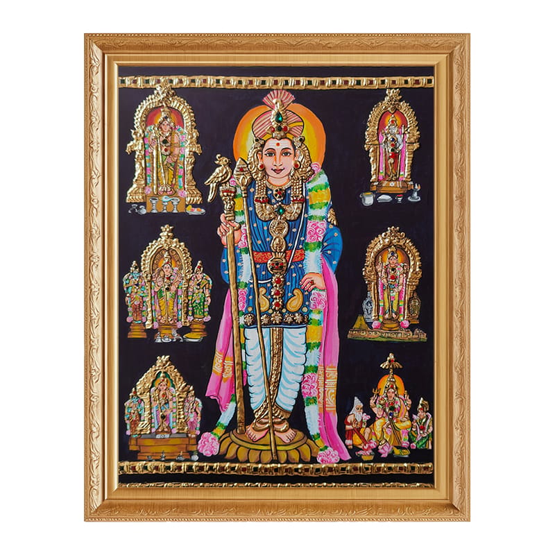 MURUGAN TANJORE PAINTING