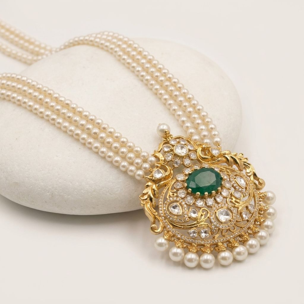 The Regal Emerald Floral Haram