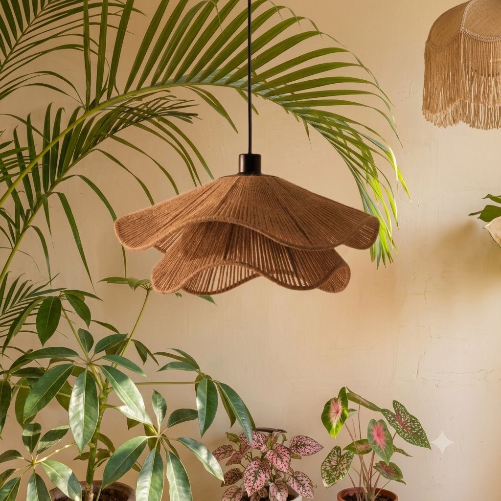 Jute lamb shade