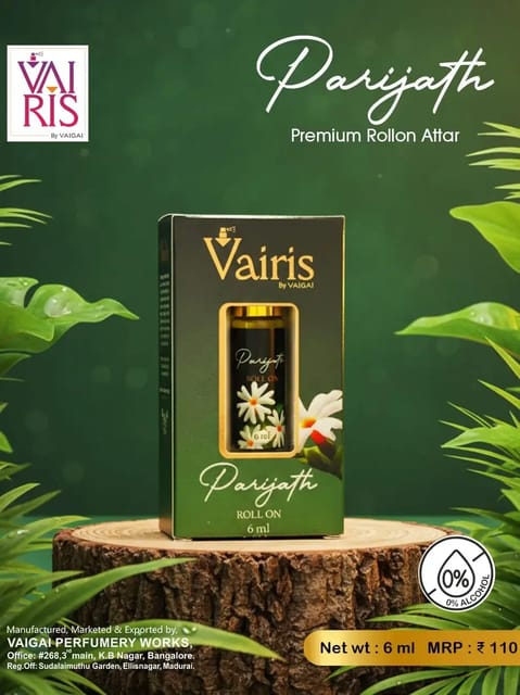Parijath Attar Vairis Rollon Perfume 6ml Parijath Attar Vairis Rollon Perfume 6ml