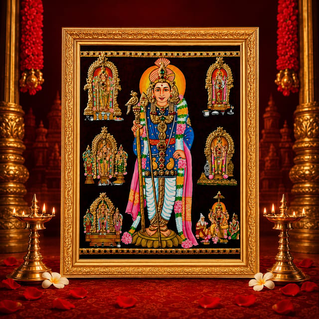 MURUGAN TANJORE PAINTING MURUGAN TANJORE PAINTING