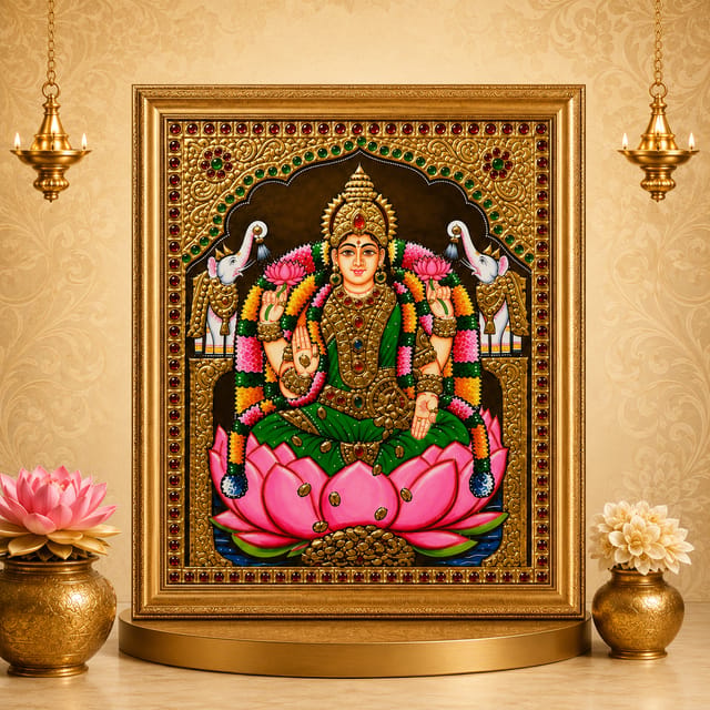GAJALAKSHMI TANJORE PAINTING GAJALAKSHMI TANJORE PAINTING