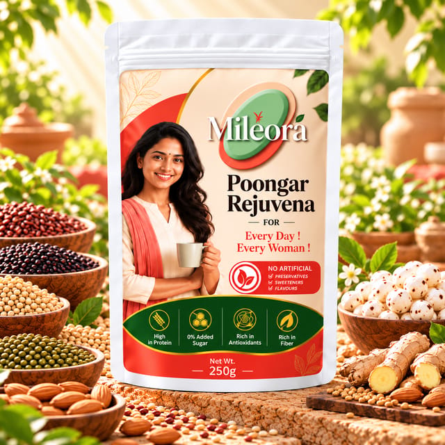 Poongar Rejuvena for Women | Traditional Tamil Grain Wellness Mix 250g